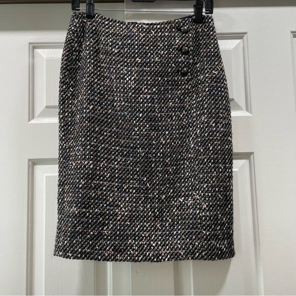 Talbots Tweed Multicolor Pencil Skirt Size 2 - Picture 1 of 15